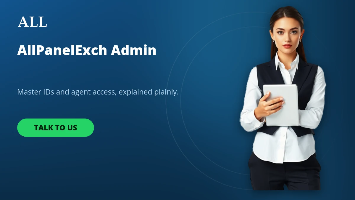 AllPanelExch admin panel used by agents to manage master IDs and member accounts