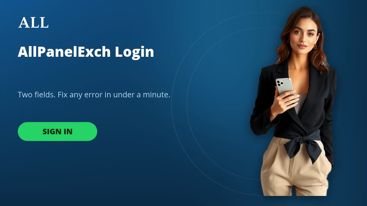 AllPanelExch login screen showing the username and password fields